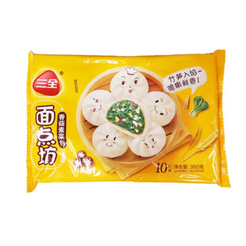 生鲜 冷冻 三全 香菇素菜包360g/SQ Pilz-Gemüse-Brötchen