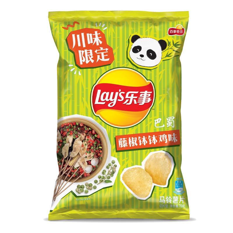 乐事 薯片 藤椒钵钵鸡味70g/Kartoffelchips, Weinpfeffer, Hähnchenaroma 70g