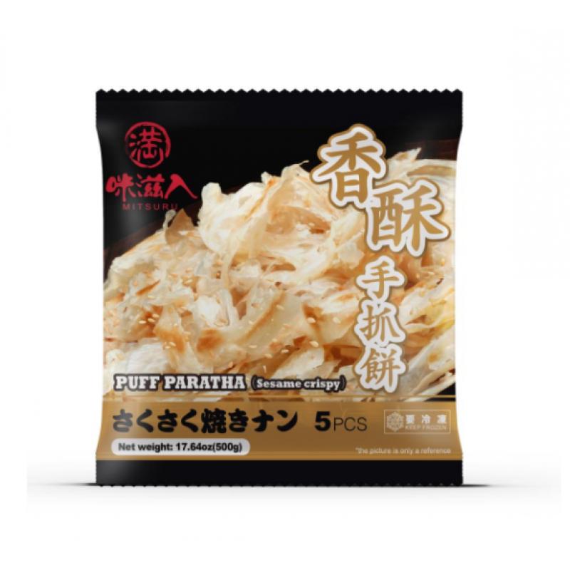 生鲜 冷冻 咪滋入 香酥手抓饼 5片/500G/Scallion aromatisiert Hand gegriffen Pfannkuchen