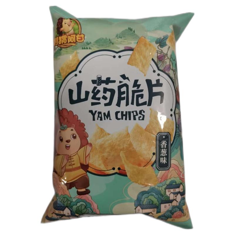 刺猬阿甘 山药脆片 香葱味60g/Yamswurzelchip Schnittlauchgeschmack CIWEIAGAN