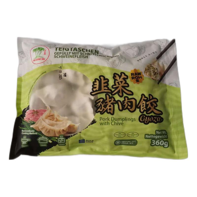 生鲜 冷冻 椰树牌 猪肉韭菜水饺360g 邮寄破损变质不售后/Schweine- und Lauchknödel 360g