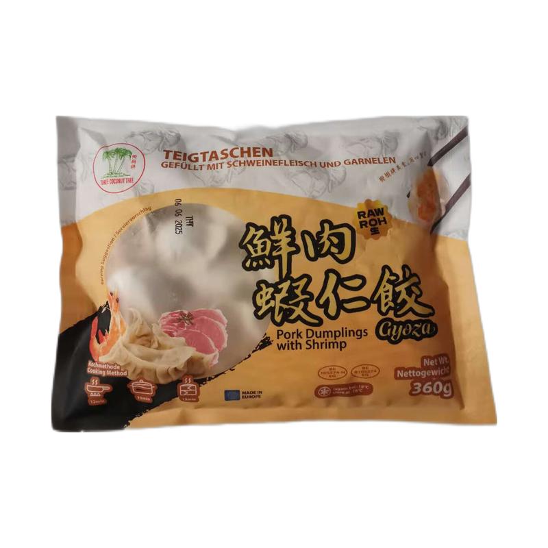 生鲜 冷冻 椰树牌 鲜肉虾仁水饺360g 邮寄破损变质不售后 /Frischfleisch- und Garnelenknödel 360g