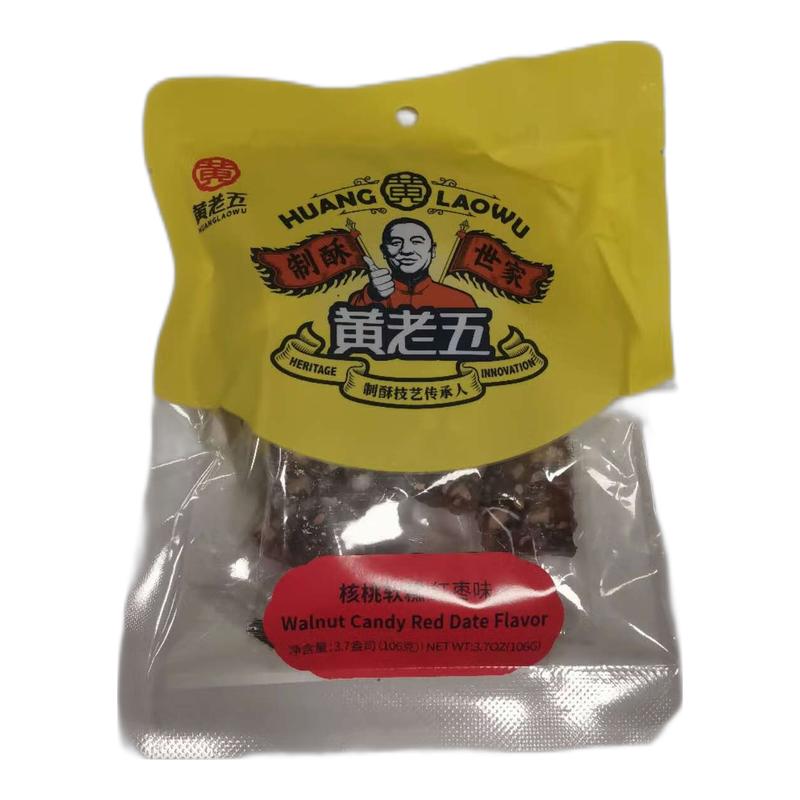 黄老五 核桃软糕 红枣味106g/Nussbaum Soft Cake mit schwarzem Sesam Geschmack 106g