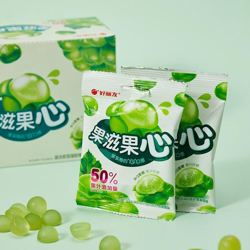 好丽友 果滋果姿 软糖 青苹果味60g/Weicher Zucker Grüner Apfel Geschmack 60g