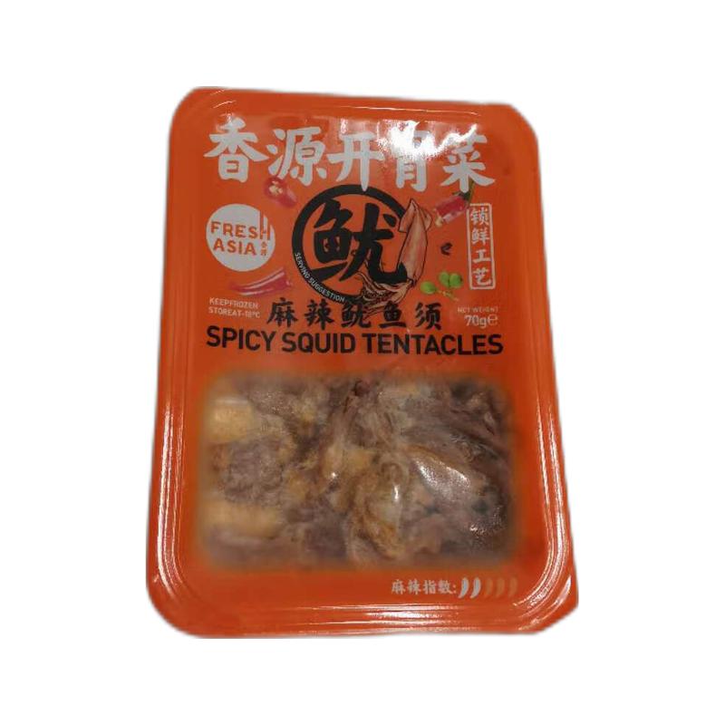 生鲜 冷冻 香源 麻辣鱿鱼须70g/Würziger Tintenfisch Senf 70g