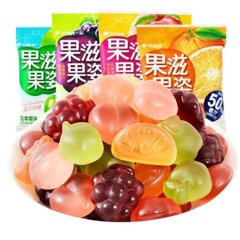 好丽友 果滋果姿 软糖 青苹果味60g/Weicher Zucker Grüner Apfel Geschmack 60g