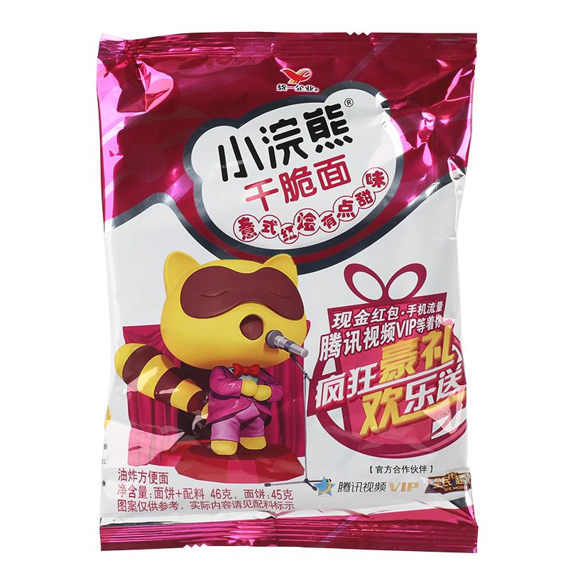 统一 小浣熊 干脆面 意大利红烩35g、Nudeln italienisch rot geschmort 35g