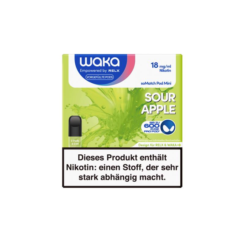 悦刻 RELX WAKA-soMatch Pod Sour Apple-18mg/ml/Saurer Apfel/酸苹果（新旧版本随机发）