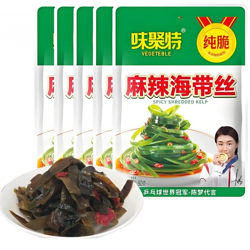 味聚特 麻辣海带丝80g/Würziger zerkleinerter Kelp