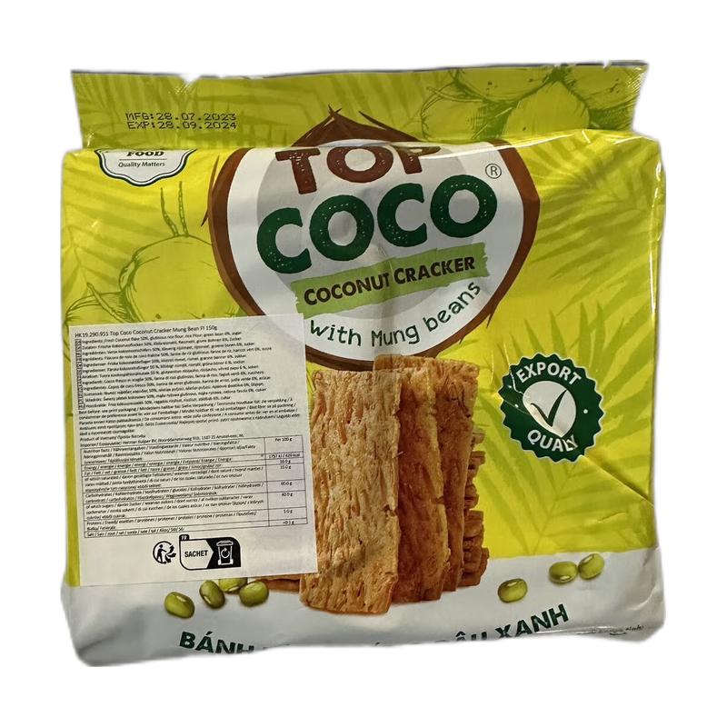 TOP Coco 椰子脆饼 绿豆味150g/Coconut Cracker Mung Bean Fl