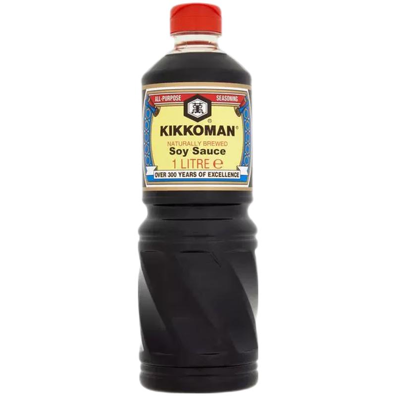 万字龟甲万日本酱油 （塑料红盖）大瓶 1L/Kikkoman helle Soyasauce 1L