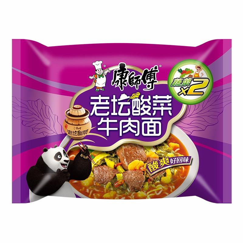 康师傅方便面 老坛酸菜牛肉面 117g/instant Nudeln 117g