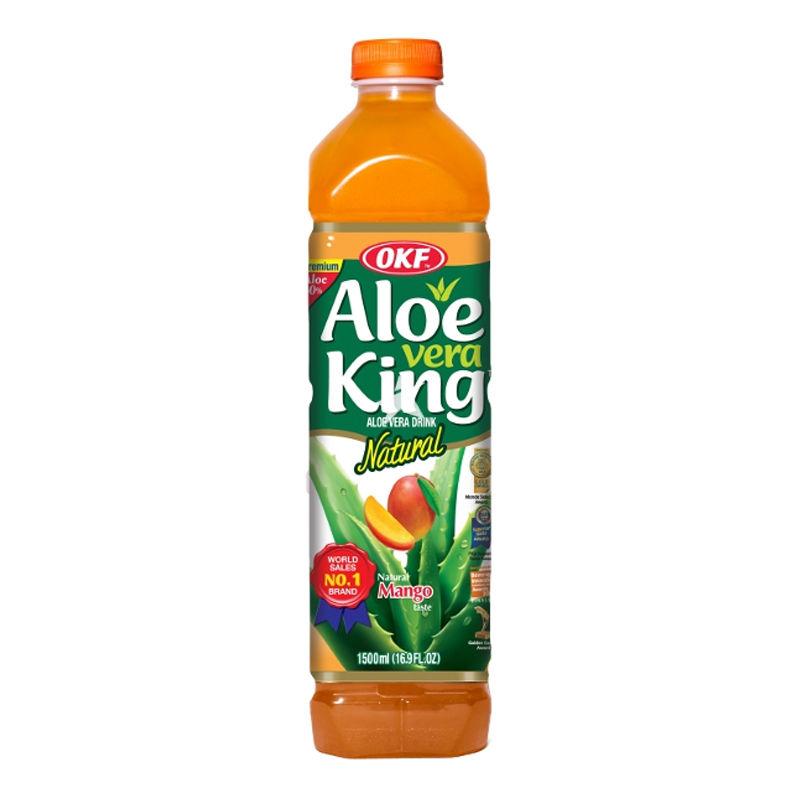 OKF 韩国 芦荟汁 芒果味 1.5L/Getränke Mango aromatisiert Aloe Vera Saft 1.5L