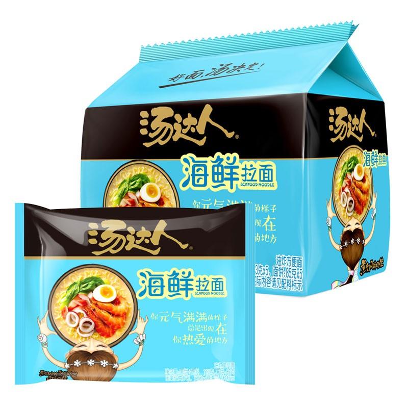 统一 汤达人 海鲜拉面 五连包 565g/Meeresfrüchte Lamian Nudeln Wulian Bao 113g nach 5