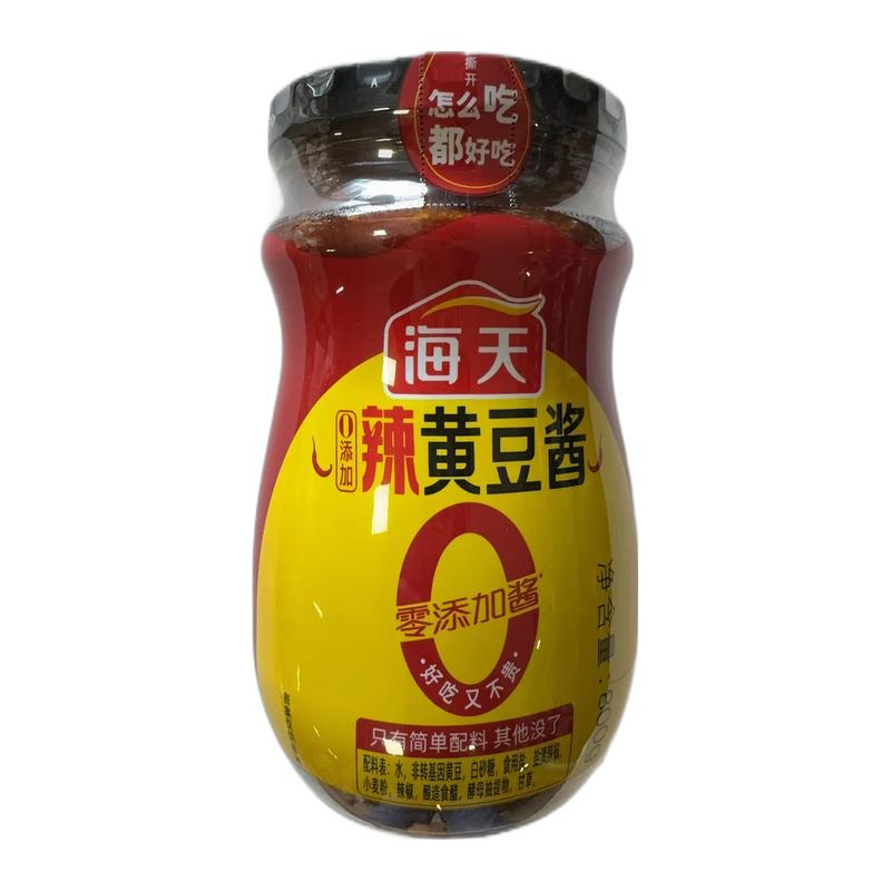 海天 0添加 辣黄豆酱 瓶装 800g/Würzige Sojabohnen Sauce abgefüllt 800g