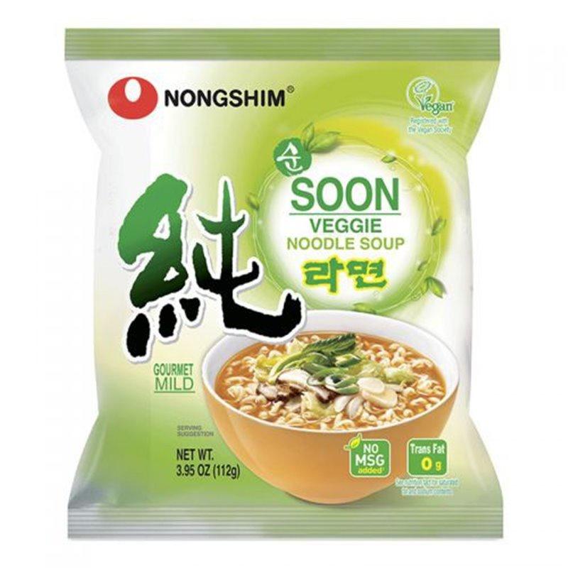 韩国农心 辛拉面 速食蔬菜汤面 纯素拉面 方便面 112g/SOON VEGGIE RAMYUN 112g