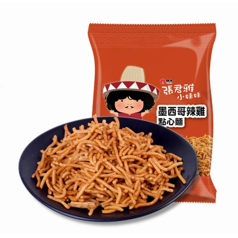 张君雅小妹妹 即食零食面 墨西哥辣鸡风味点心面80g/Mexican Spicy Chicken Dim sum Nudeln 78g