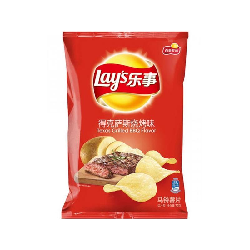 乐事 薯片 德克萨斯烧烤味薯片 70g/Potato CrispsTexas Barbecue Flavour
