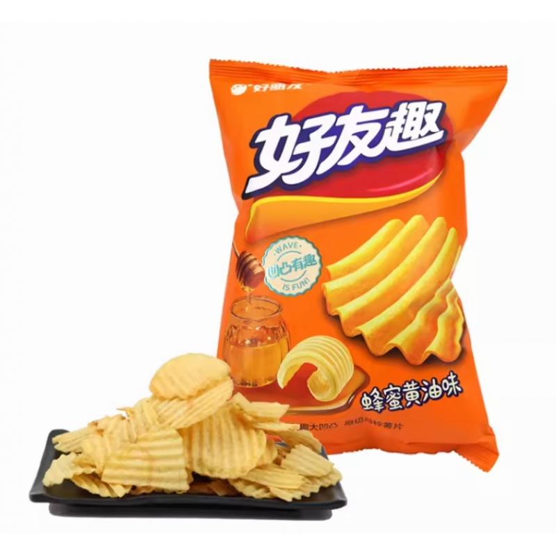 好丽友 薯片 好友趣 蜂蜜黄油味70g/Friendly Fun Honigbutter Geschmack 70g