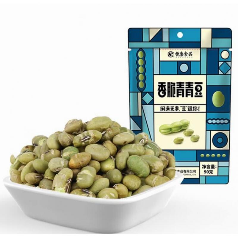 恒康 香脆青青豆90g/ Knusperig Grüne Sojabohnen HK