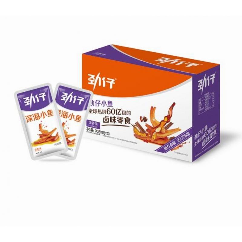 劲仔 小鱼 深海小鱼 卤香味 盒装 240g /JZ Tofu mit Fischgeschmack