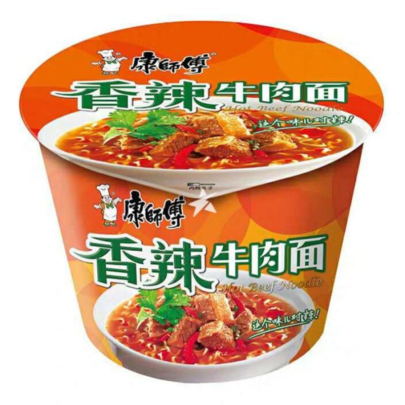 康师傅方便面 香辣牛肉面 桶装108g/Hot Beef Noodles