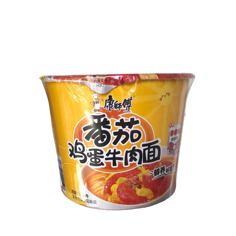 康师傅方便面 番茄鸡蛋牛肉面 桶装126g/Tomato with egg flavor noodles