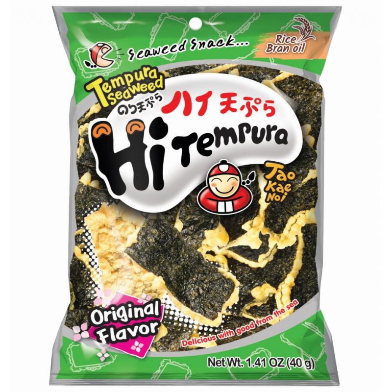 小老板 天妇罗紫菜 原味 40g/Gerösteter Seetangsnack 40g