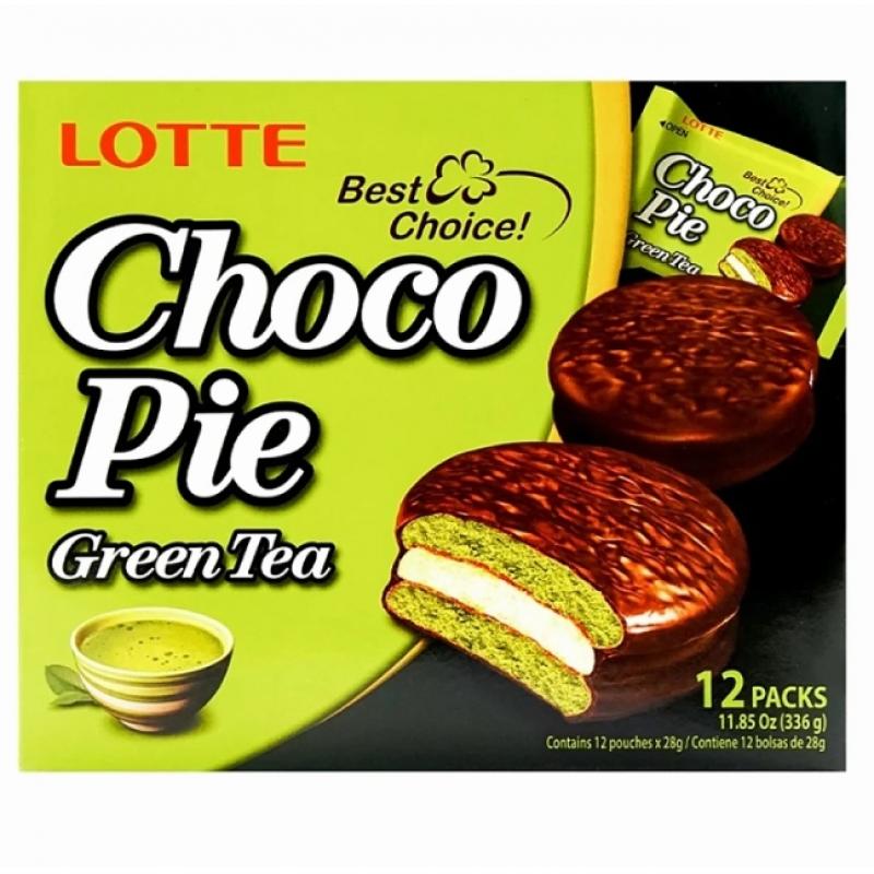 Lotte 乐天 抹茶夹心蛋糕336g/Lotte Chocopie Green Tea