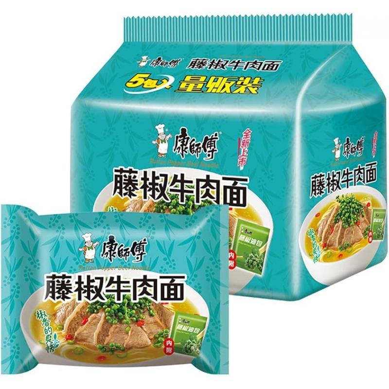康师傅方便面 藤椒牛肉面103g/Nudelnsuppe grüne Sichuanpfeffer-Rindgeschmack MEISTER KONG