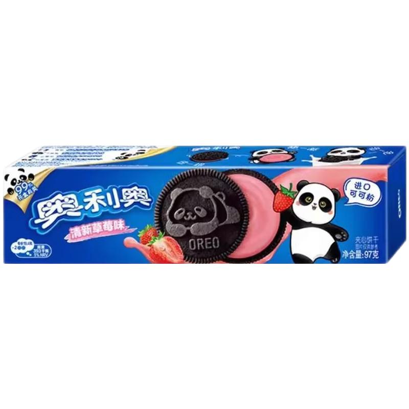 奥利奥 夹心饼干 清新草莓味97g/Sandwich Kekse Frische Erdbeere Geschmack 97g