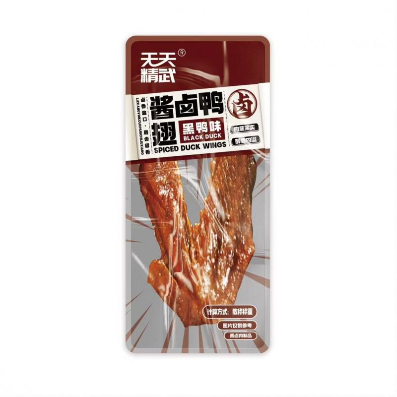 天天精武 酱卤鸭翅 黑鸭味 单个装35G/Rotgeschmorte Entenflügel und schwarzer Entengeschmack