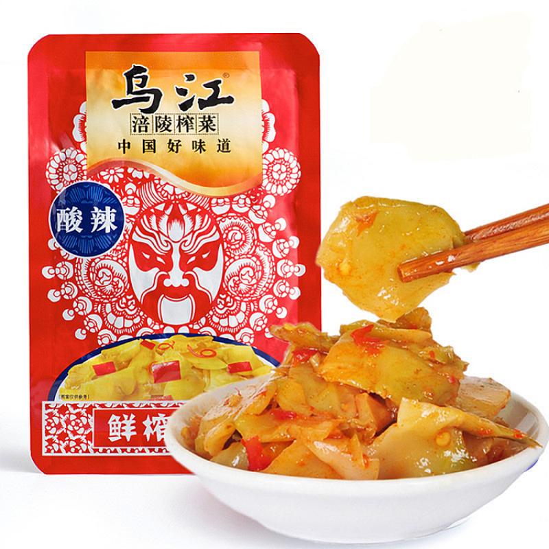 乌江 鲜榨菜片 酸辣 80g/Wujiang Preserved Vegatables Slices 80g