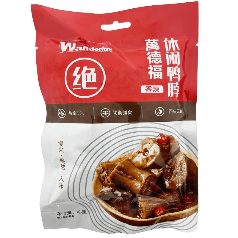 万德福 休闲鸭脖105g/Marinated spicy duck neck(cooked)