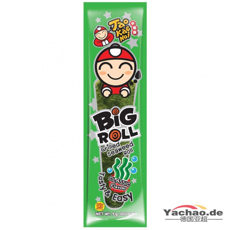 小老板 原味大卷 烤海苔卷 3g/TAOKAENOI BIG ROLL ORIGINAL