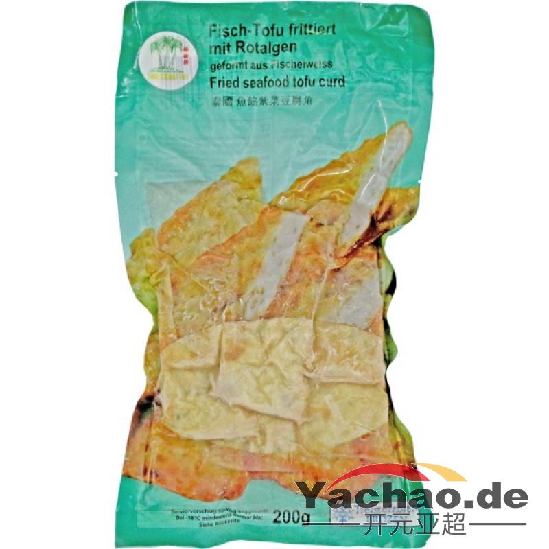 生鲜 冷冻 火锅丸子 椰树牌 紫菜豆腐鱼200g/TCT Fisch Tofu mit Meeresalgen, frittiert