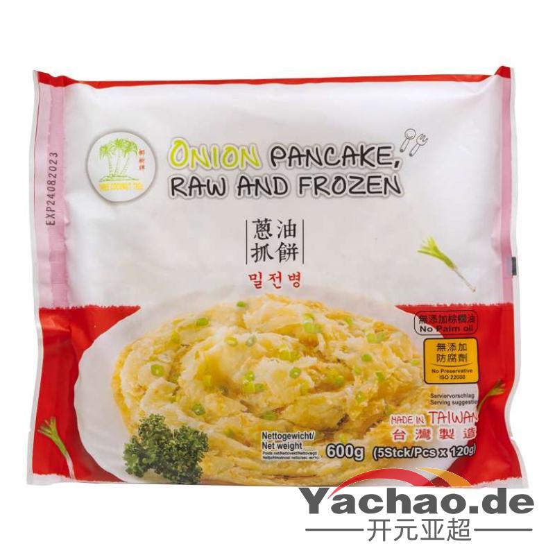 生鲜 冷冻 椰树牌 葱油手抓饼 手抓饼600g/TCT Pfannkuchen chin.Art m.Lauchzw.