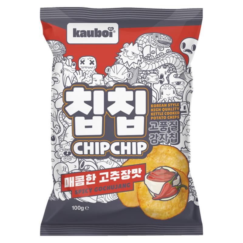 Kauboi 韩式薯片 辣泡菜味100g/CHIP CHIP SPICY GOCHUJANG FLAVOUR