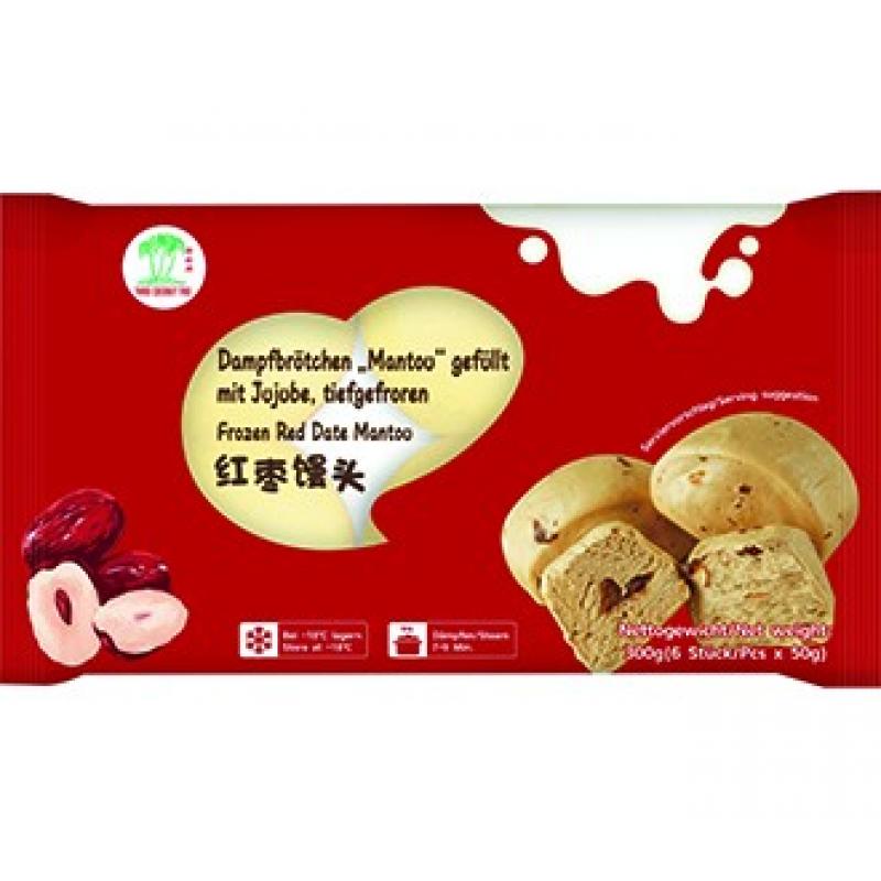 生鲜 冷冻 椰树牌 红枣馒头300g/Rote Dattelbröte