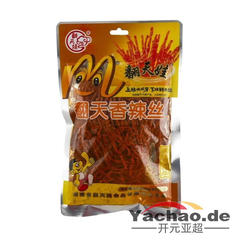 翻天娃 翻天香辣丝101g/Scharfe Dünnstreifen 