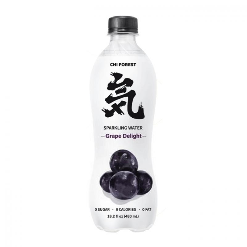 元气森林 0糖0脂 气泡水 夏黑葡萄 480ml/Sodawasser Traubengeschmack CHI FOREST