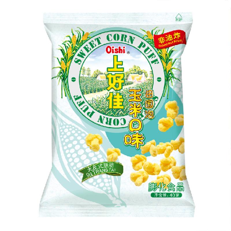 上好佳 田园泡 玉米味40g /Maisspiralen chips OISHI