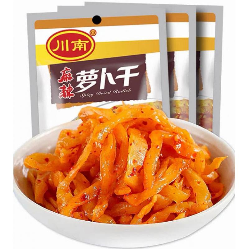 川南 麻辣萝卜干62g/Trockene Krabben 62g