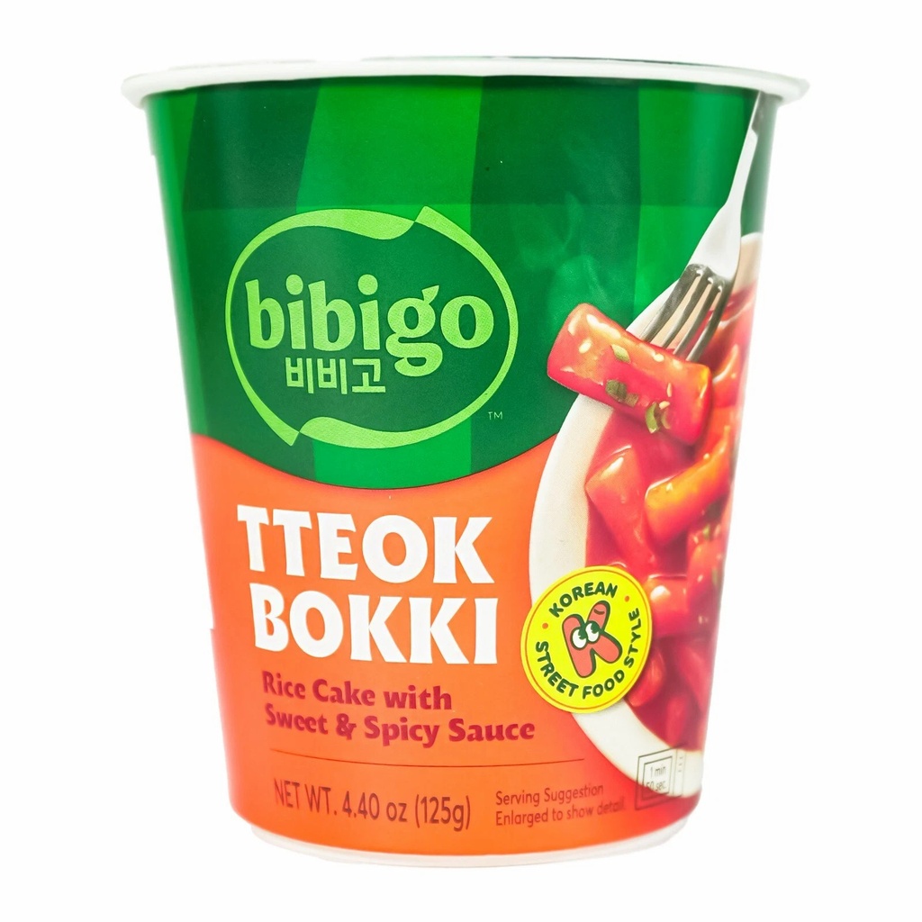 【München】即食辣炒年糕  BIBIgO Tteokbokki Reiskuchen Cup mit Hot & Spicy Sauce 125g