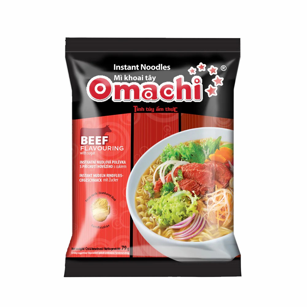 【München】土豆面牛肉味  Omachi Instant-Kartoffelnudeln Rindfleischgeschmack 70g