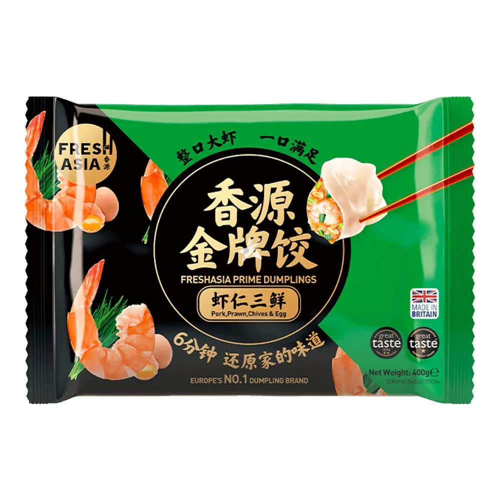 【München】香源鲜虾三鲜水饺  Dumpling mit Garnelen, Schweinefleisch, Schnittlauch und Ei   400g