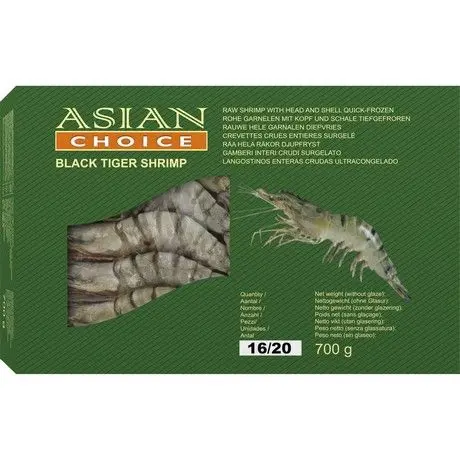 【München】带壳黑虎虾 ASIANCHOICE Black Tiger Garnelen 16/20 1kg
