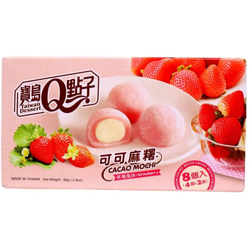 【München】宝岛Q点子 可可麻薯 草莓味 Mochi Erdbeergeschmack 80g