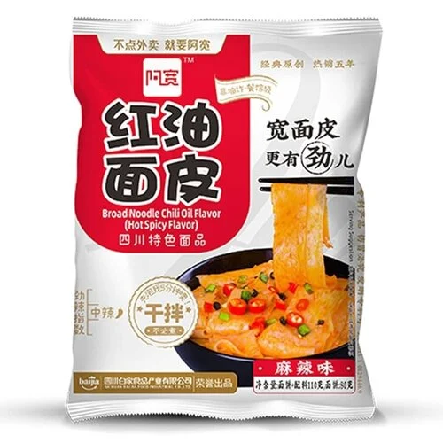 【München】白家阿宽红油面皮麻辣味  Instant Bandnudeln Hot & Spicy 120g