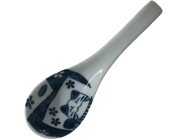 【München】招财猫印花瓷勺 Japanische Keramikslöffel 14,5cm